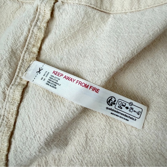 Free People Dunes All The Things Cream Cotton Boho Peasant Midi Skirt Sz S - Picture 6 of 7